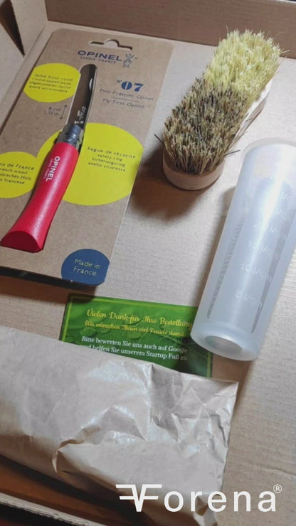 Sparset fuer kleine Gaertner mit Logo und Sound